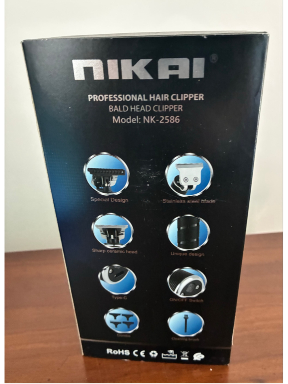 Nikai Professional Hair Clipper Trimmer One Size Gold and Black